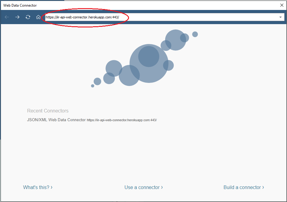 Web Data Connector Screen 2